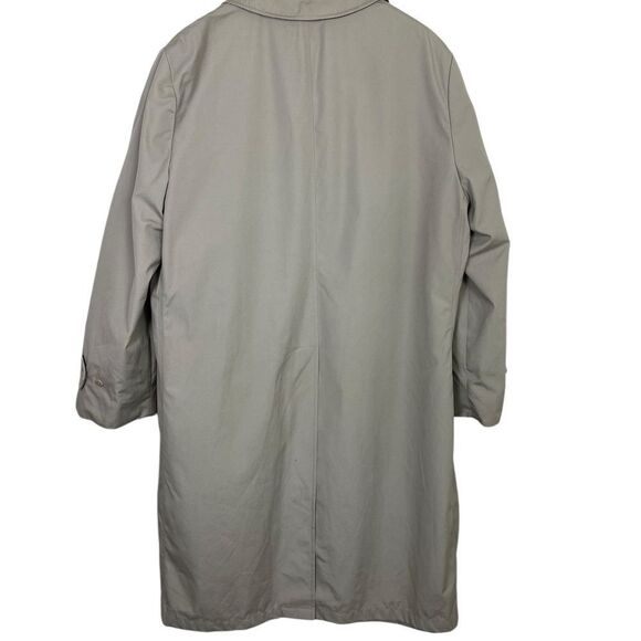 London Fog Towne 46R Khaki trench coat w/ removable fleece lining - Picture 4 of 9